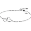 Best Zinzi zilveren armband met 2 verbonden hartjes 16,5-19,5cm ZIA2513