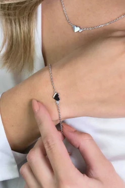 Outlet Zinzi zilveren armband met hartjes zirconia's/zilver 18-20cm ZIA2137