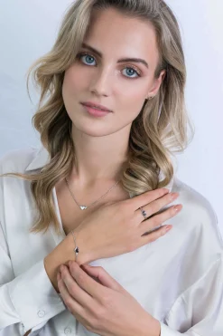 Outlet Zinzi zilveren armband met hartjes zirconia's/zilver 18-20cm ZIA2137