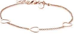 Outlet Zinzi zilveren armband rosé verguld hart 17-20cm ZIA1188R