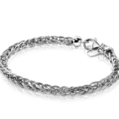 New Zinzi zilveren armband vossenstaart 5mm breed 19cm ZIA2214