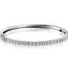 Sale Zinzi zilveren bangle armband 4mm breed, bezet met witte zirkonia's 60mm ZIA2686