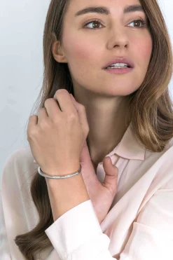 Sale Zinzi zilveren bangle armband wit 3,5mm breed 60mm diameter ZIA1240