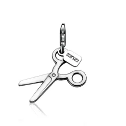 Online Zinzi zilveren bedel schaar CHARMS6