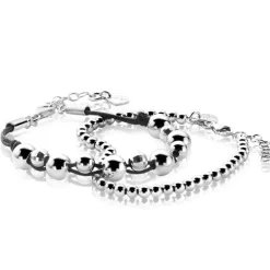 Sale Zinzi zilveren bolletjes armband 4mm breed 17-20cm ZIA1010