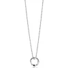 Online Zinzi zilveren bolletjes ketting met gladde hanger in ronde organische vorm 45-48cm ZIC2611
