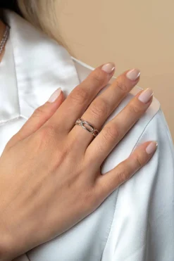 Hot Zinzi zilveren brede ring met grote ovale schakels 6mm breed ZIR2567