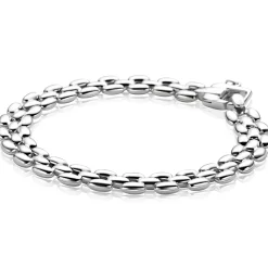 Sale Zinzi zilveren brede rolex-style schakel-armband 8mm breed 19cm ZIA2764