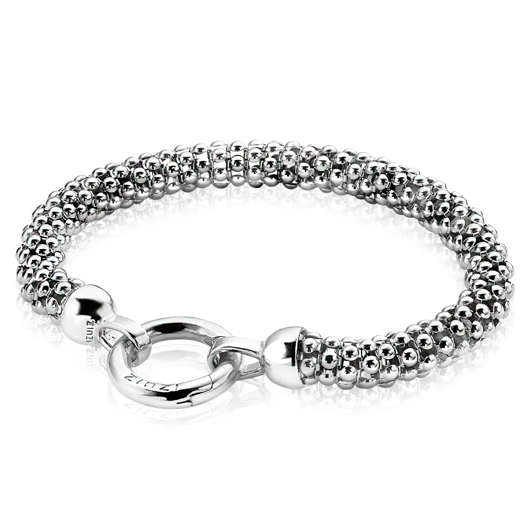 Discount Zinzi zilveren brede schakel armband 7mm breed, lengte 19cm ZIA733