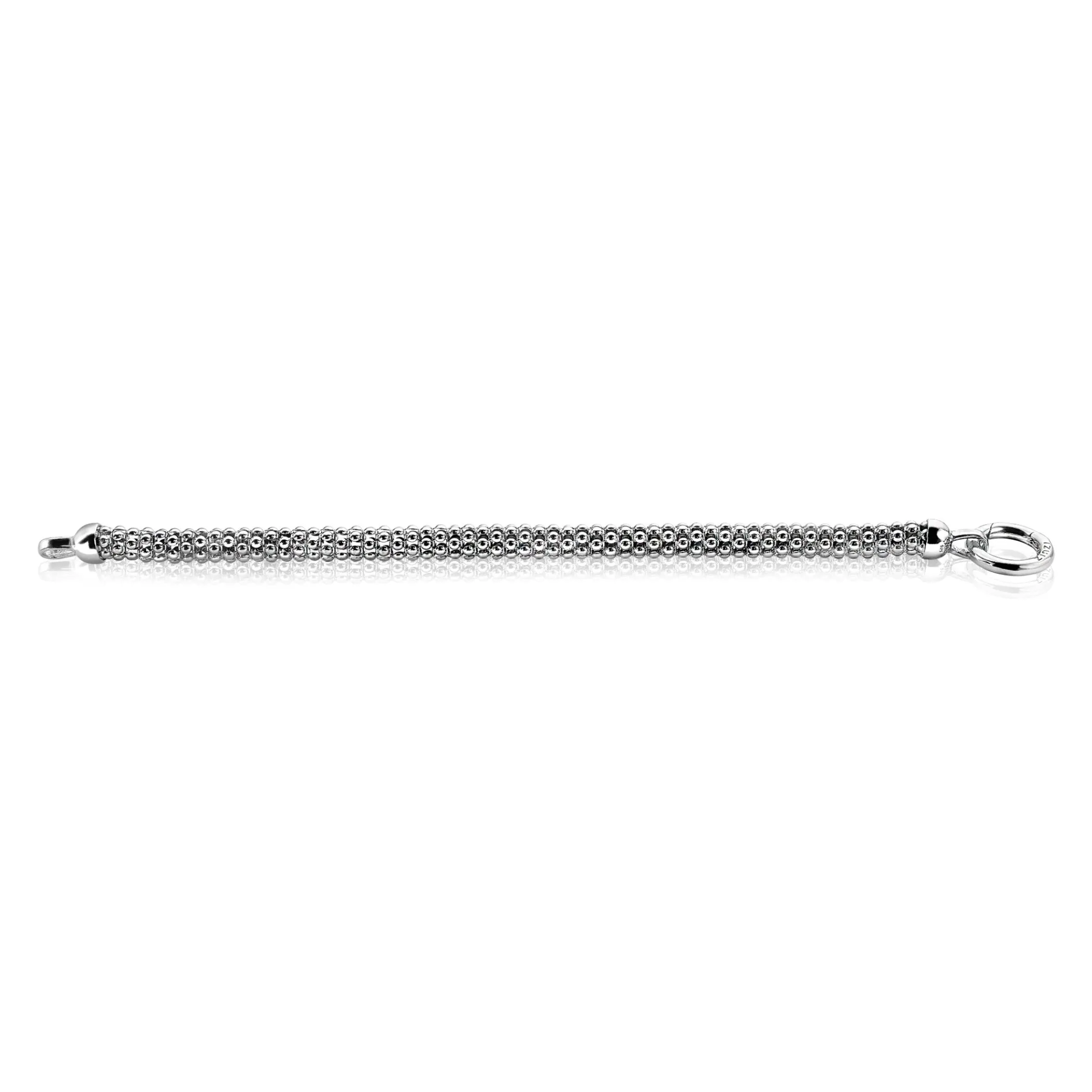Discount Zinzi zilveren brede schakel armband 7mm breed, lengte 19cm ZIA733