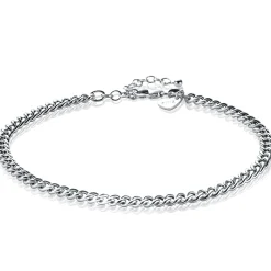 Online Zinzi zilveren enkelband gourmet 23+4cm ZIE1414