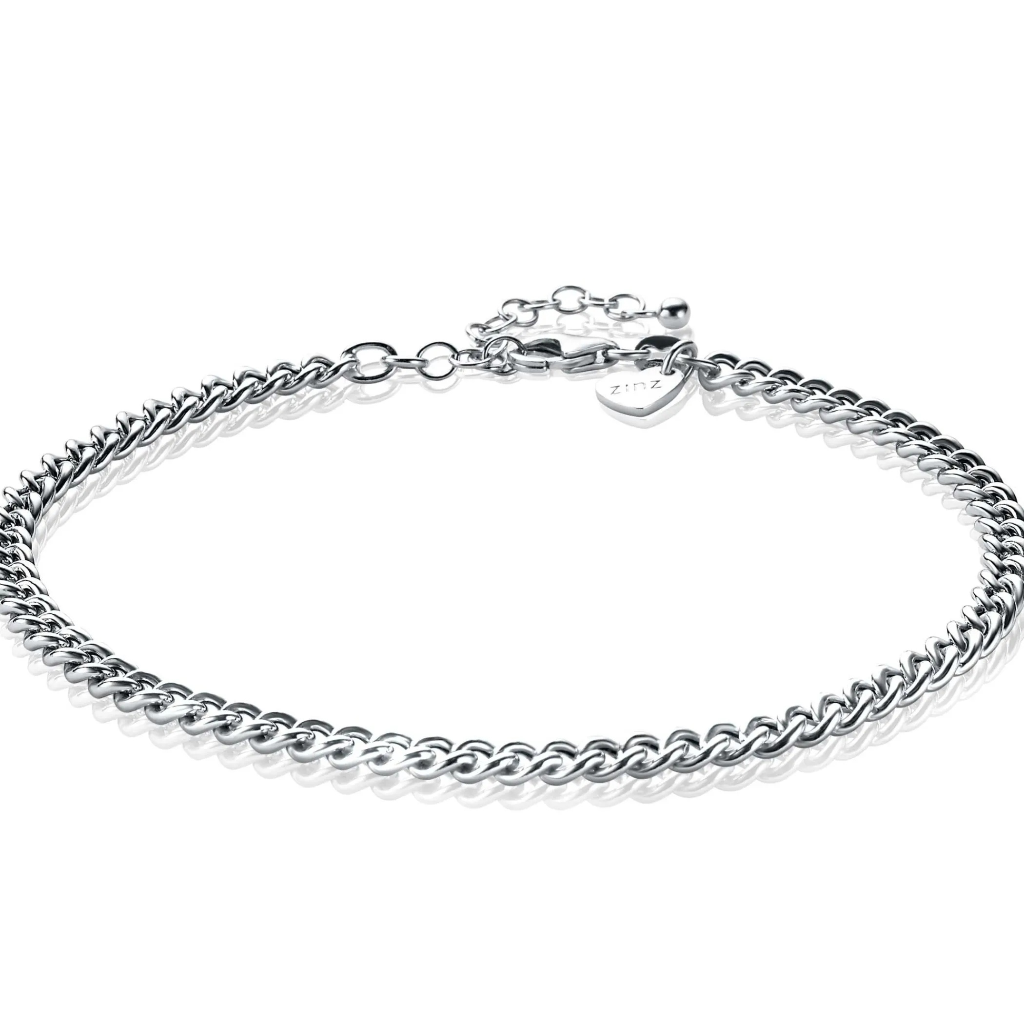 Online Zinzi zilveren enkelband gourmet 23+4cm ZIE1414