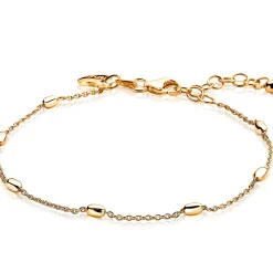 Discount Zinzi zilveren fantasie armband geel verguld ovaal 16,5-20cm ZIA1655G