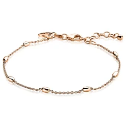 New Zinzi zilveren fantasie armband rosé verguld ovaal 16,5-20cm ZIA1655R
