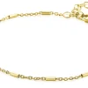 Hot Zinzi zilveren fantasie armband geel verguld 17-20cm ZIA1648G