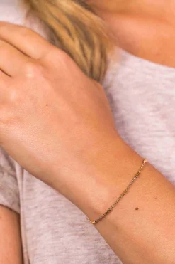 Hot Zinzi zilveren fantasie armband geel verguld 17-20cm ZIA1648G