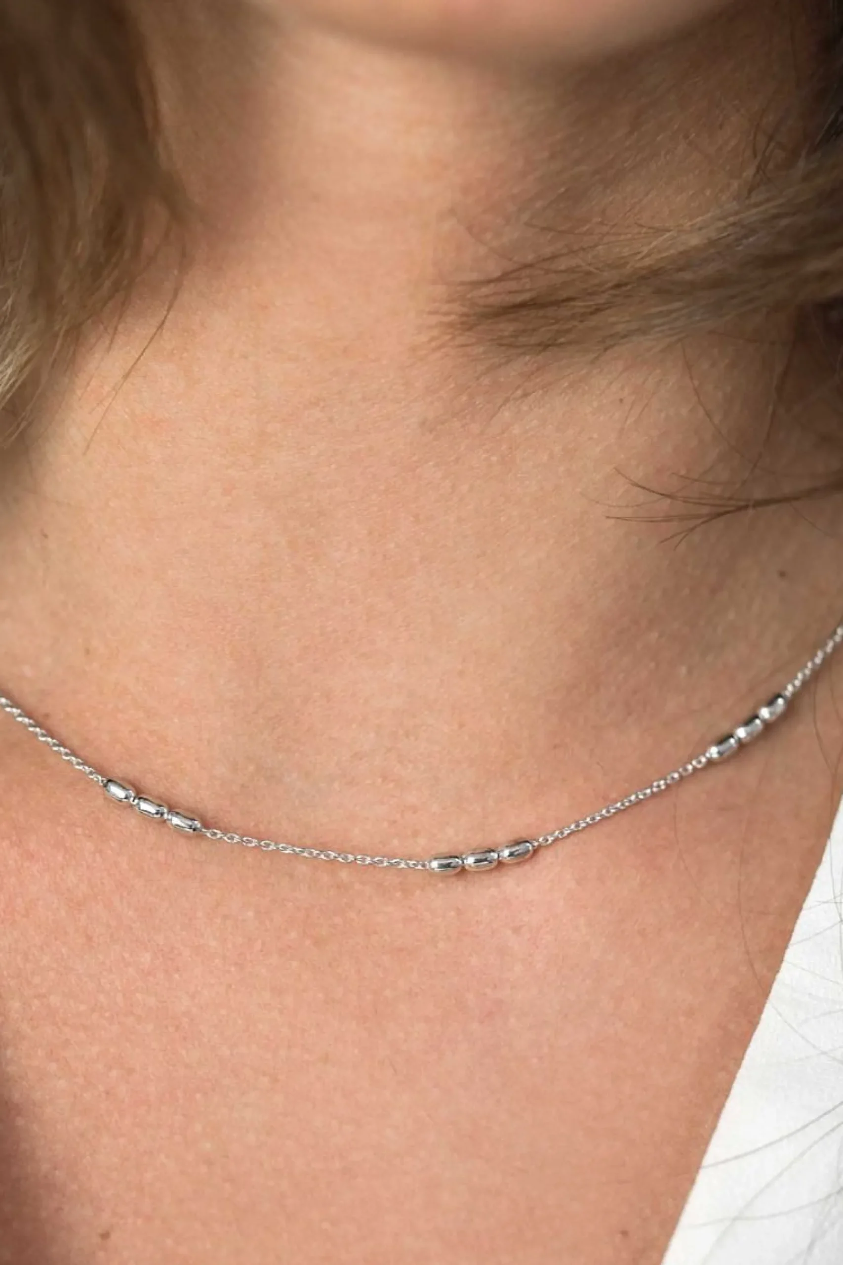 Outlet Zinzi zilveren fantasie ketting ovaal 42-45cm ZIC1809