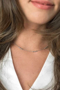 Outlet Zinzi zilveren fantasie ketting ovaal 42-45cm ZIC1809