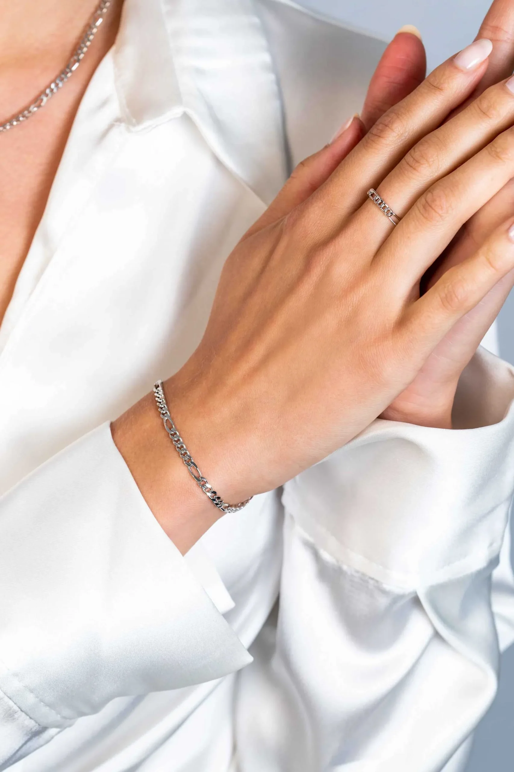 Best Zinzi zilveren figaro armband 3,5mm breed ZIA2291