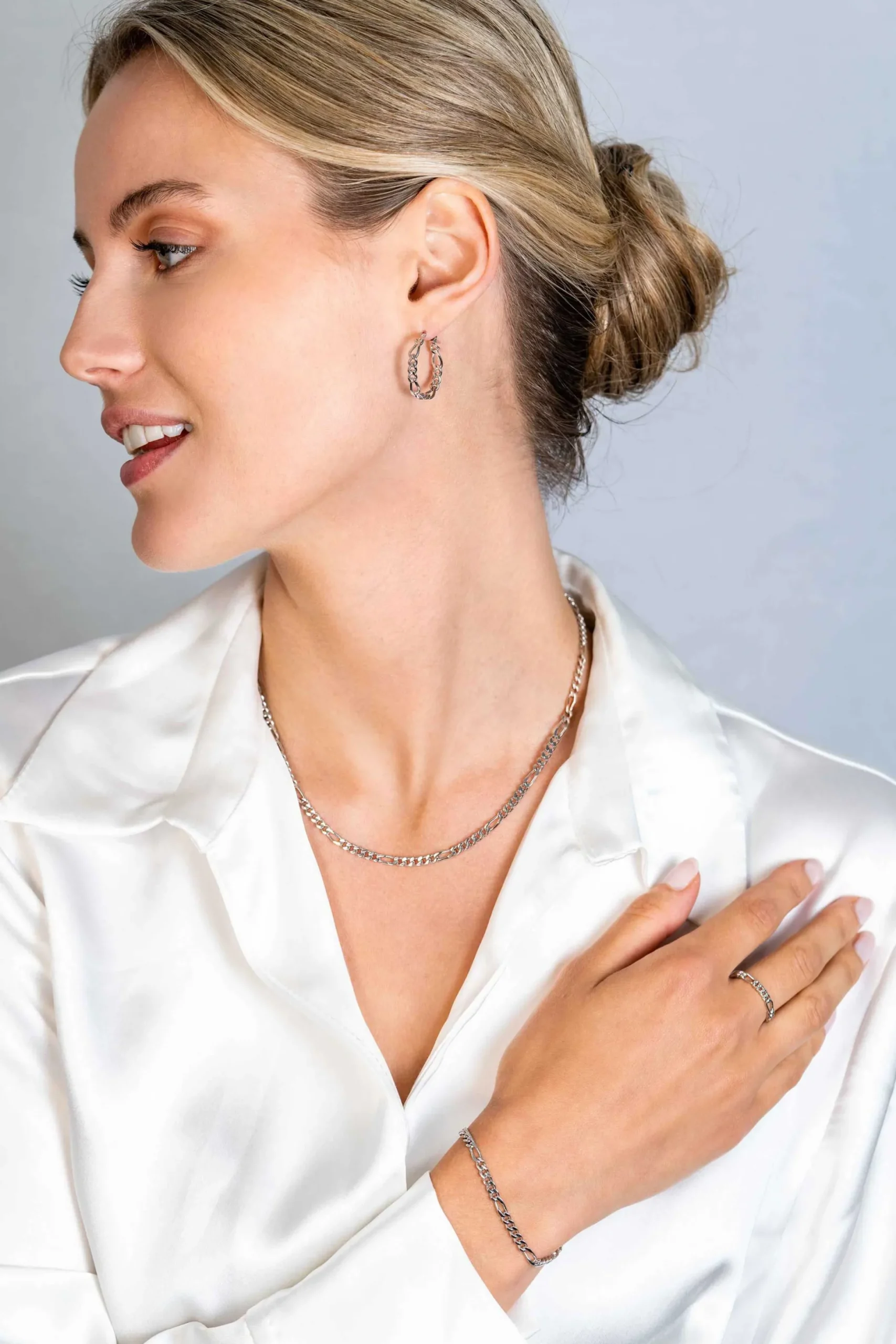 Best Zinzi zilveren figaro armband 3,5mm breed ZIA2291