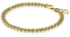 Best Zinzi zilveren geelvergulde gourmet armband 4,5mm breed 18,5cm ZIA1414G