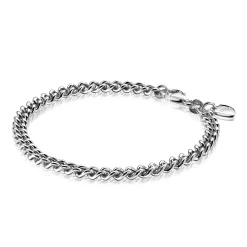Hot Zinzi zilveren gourmet armband 4,5mm breed 18,5cm ZIA1414