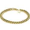 Discount Zinzi zilveren gourmet armband geel verguld 6,5mm breed 19cm ZIA1056G