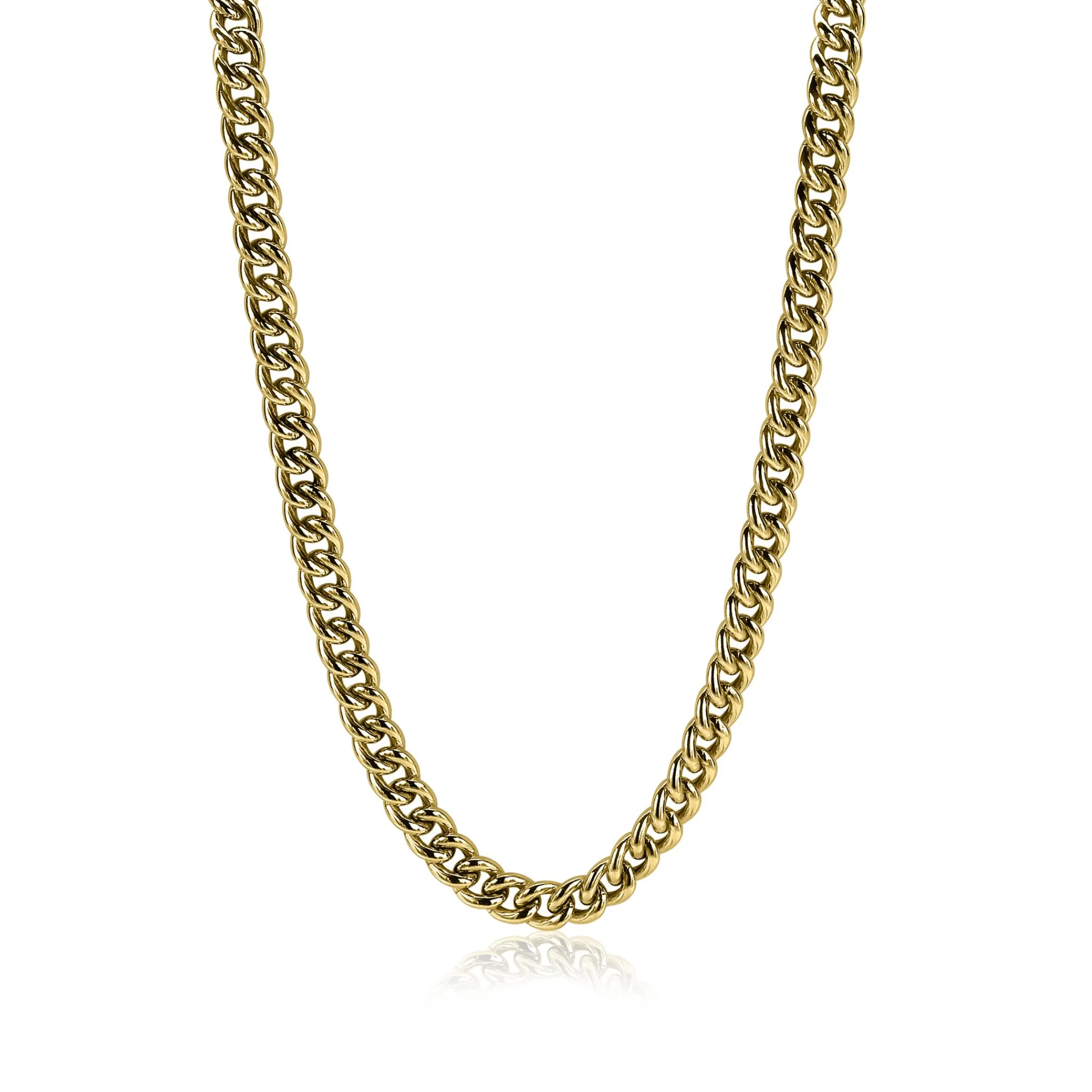 Best Zinzi zilveren gourmet collier geel verguld 45cm ZIC1056G