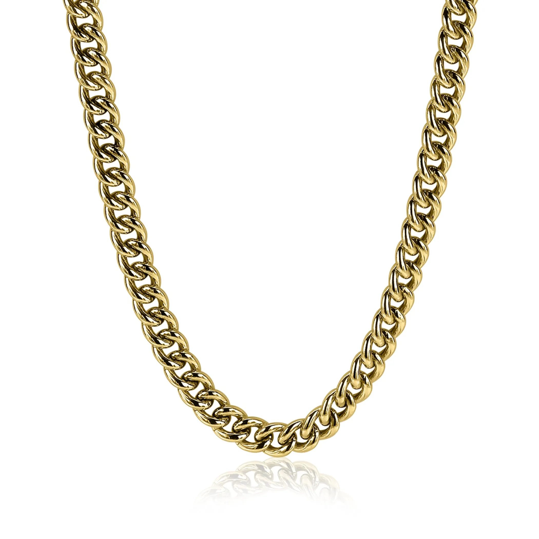 Best Zinzi zilveren gourmet collier geel verguld 45cm ZIC1056G