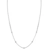 Discount Zinzi zilveren gourmet ketting met vijf bolletjes 42–45cm ZIC2714