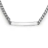Outlet Zinzi zilveren gourmet ketting 4mm breed met plaat 18-21cm ZIC2271