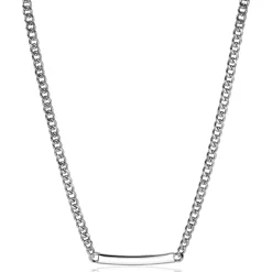 Outlet Zinzi zilveren gourmet ketting 4mm breed met plaat 18-21cm ZIC2271
