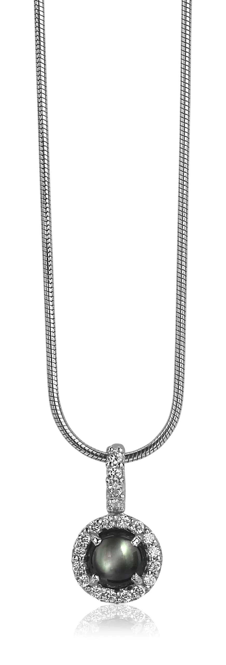 Sale Zinzi zilveren hanger donkergrijs parelmoer ZIH1039Z