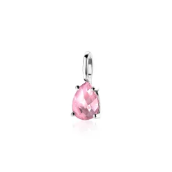 Best Zinzi zilveren hanger druppelvorm roze ZIH2070R (zonder collier)
