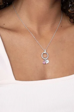 Best Zinzi zilveren hanger druppelvorm roze ZIH2070R (zonder collier)