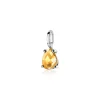 Hot Zinzi zilveren hanger druppelvorm geel ZIH2070G (zonder collier)