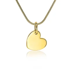 Online Zinzi zilveren hanger geel verguld glad hartje 12mm ZIH1826G (zonder collier)