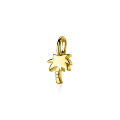 Hot Zinzi zilveren hanger geel verguld palmboom ZIH2069G (zonder collier)