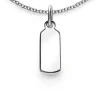 Outlet Zinzi zilveren hanger glad rechthoek ZIH2344 (zonder collier)