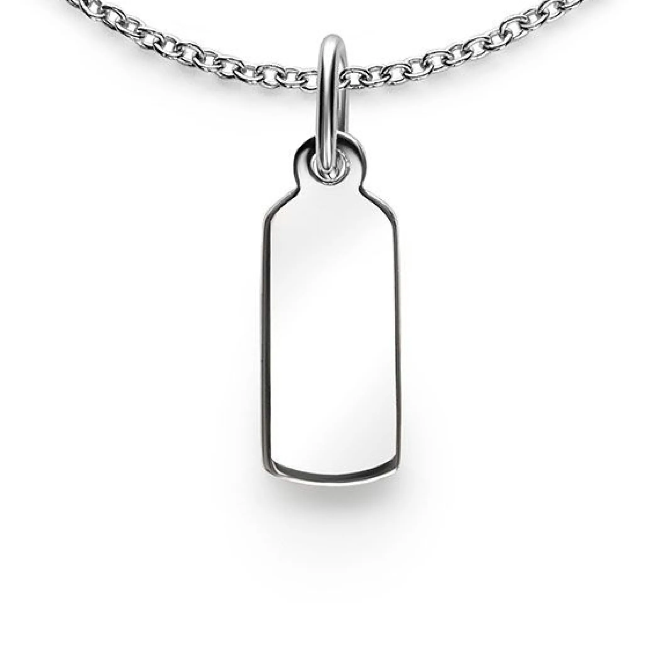 Outlet Zinzi zilveren hanger glad rechthoek ZIH2344 (zonder collier)
