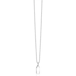 Outlet Zinzi zilveren hanger glad rechthoek ZIH2344 (zonder collier)