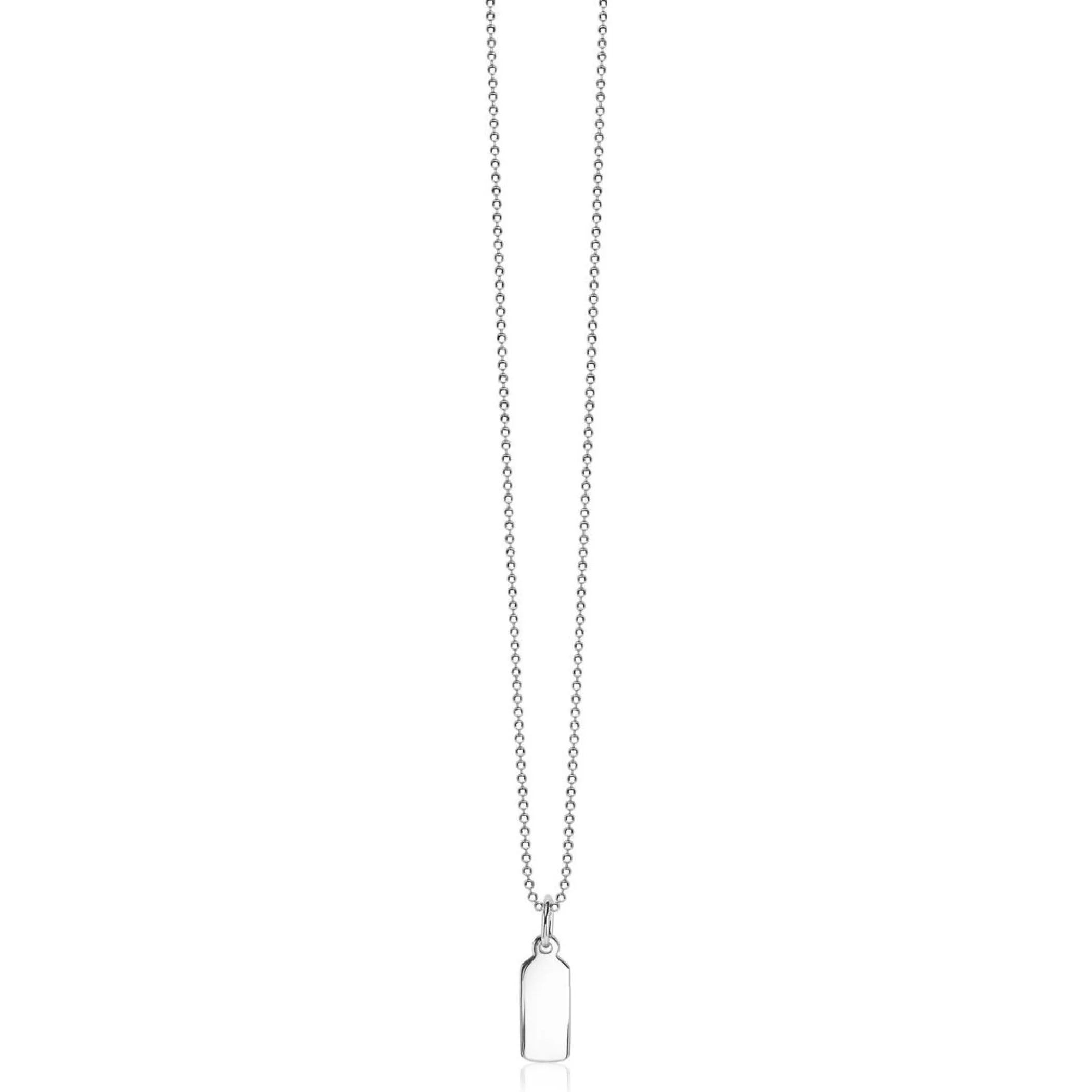 Outlet Zinzi zilveren hanger glad rechthoek ZIH2344 (zonder collier)