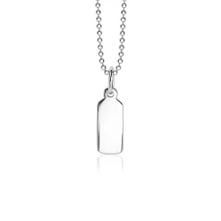 Outlet Zinzi zilveren hanger glad rechthoek ZIH2344 (zonder collier)