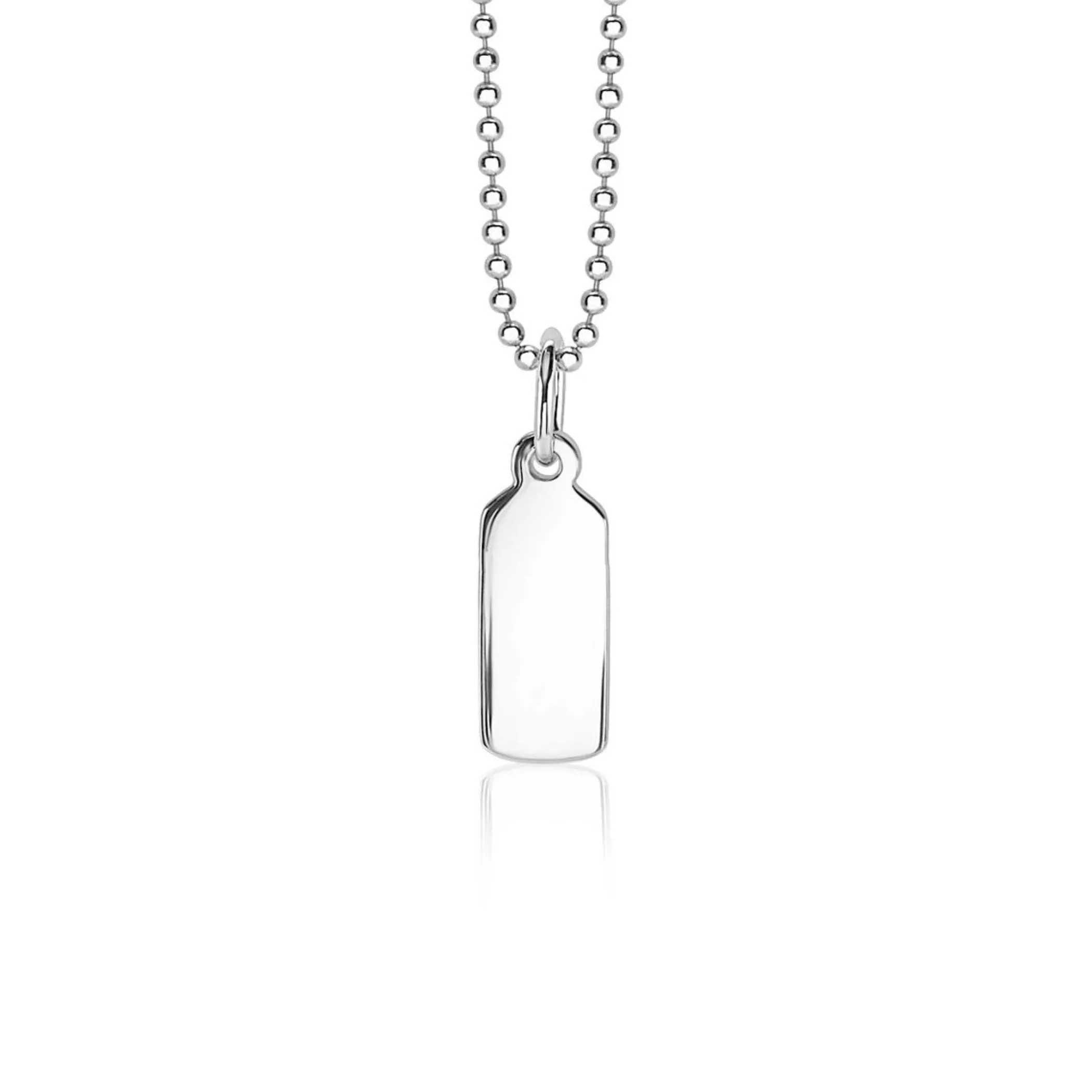 Outlet Zinzi zilveren hanger glad rechthoek ZIH2344 (zonder collier)