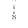 Best Zinzi zilveren hanger met vierkante witte zirconia en pavé zettingen 24mm ZIH2268 (zonder collier)