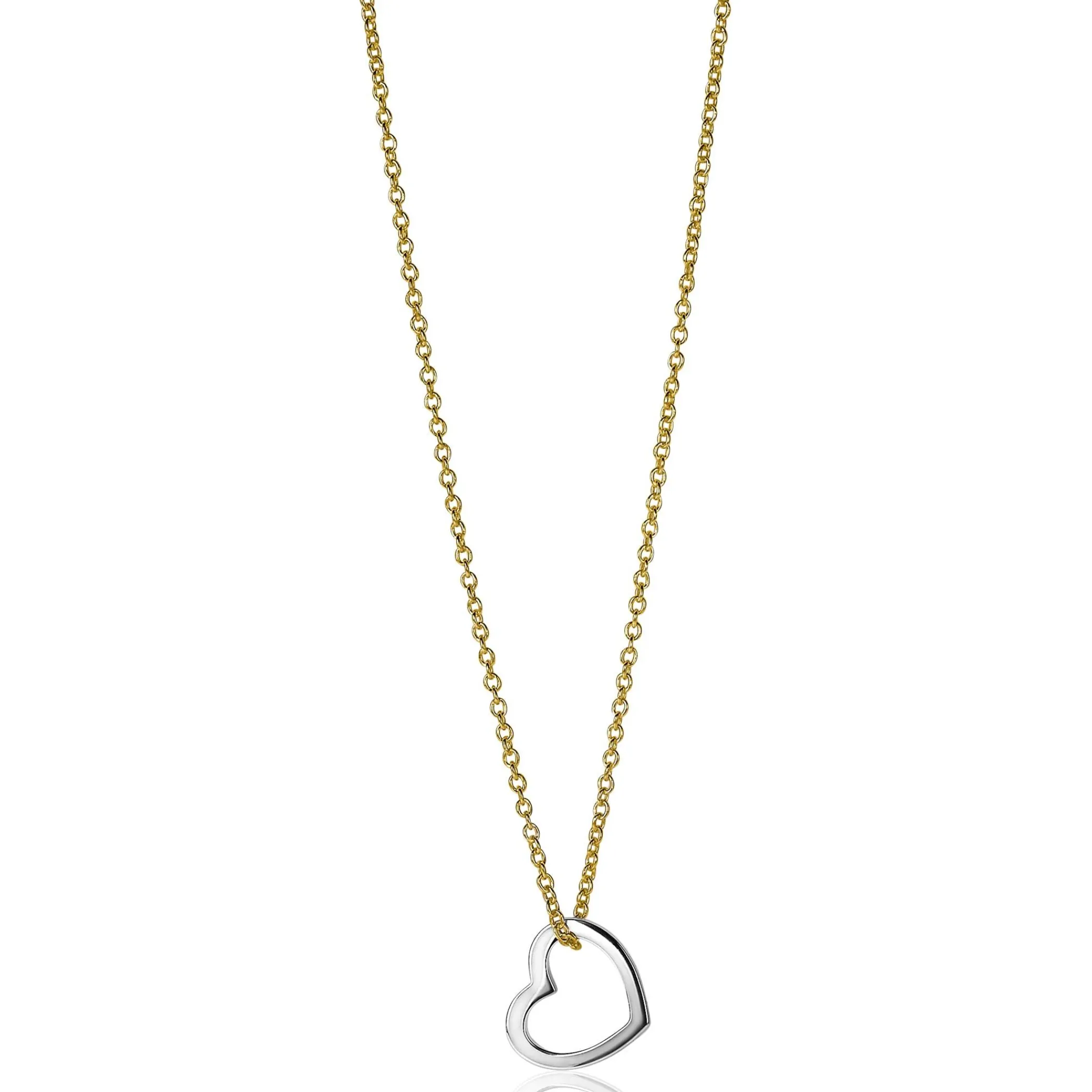 Hot Zinzi zilveren hanger 12mm open hart ZIH2197