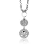 Clearance Zinzi zilveren hanger 26mm ronde vormen witte zirconia's ZIH1973 (zonder collier)