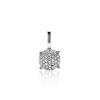 Outlet Zinzi zilveren hanger rond wit ZIH2074 (zonder collier)