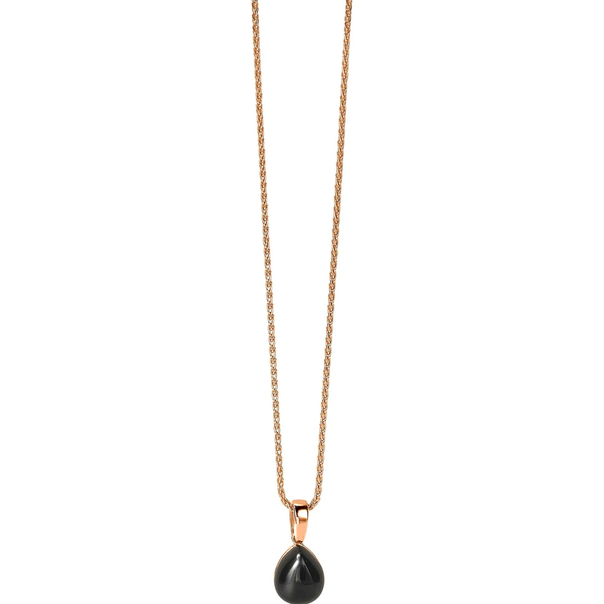 Discount Zinzi zilveren hanger rosé verguld zwart peervorm 20mm ZIH1934RZ (zonder collier)