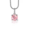 Best Zinzi zilveren hanger vierkant roze ZIH1470R (zonder collier)